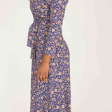 Bestie midi wrap jersey dress - Blue