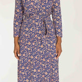 Bestie midi wrap jersey dress - Blue