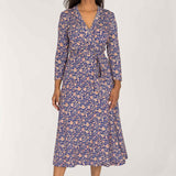 Bestie midi wrap jersey dress - Blue