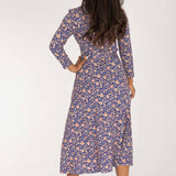 Bestie midi wrap jersey dress - Blue
