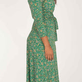 Bestie midi wrap jersey dress - Green