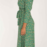 Bestie midi wrap jersey dress - Green