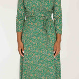Bestie midi wrap jersey dress - Green