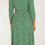 Bestie midi wrap jersey dress - Green