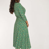 Bestie midi wrap jersey dress - Green