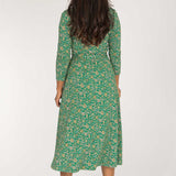 Bestie midi wrap jersey dress - Green