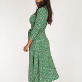 Bestie midi wrap jersey dress - Green