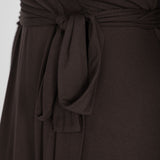 Bestie wrap short jersey dress - Chocolate brown