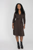 Bestie wrap short jersey dress - Chocolate brown