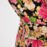 Bestie wrap short jersey dress - Pink flowers