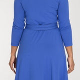 Bestie wrap short jersey dress - Dazzling Blue