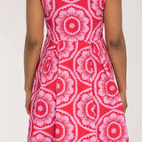 Charm stretch short woven dress - Red-Pink