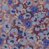 Closed wrap midi jersey dress - Blue flower