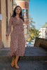 Essential midi jersey dress - Navy flowers