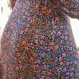 Essential midi jersey dress - Navy flowers