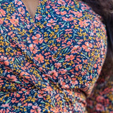 Essential midi jersey dress - Navy flowers