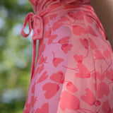 Essential bell sleeve short jersey dress - Pink