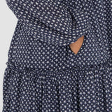 Flounce dobby short dress - Blue star