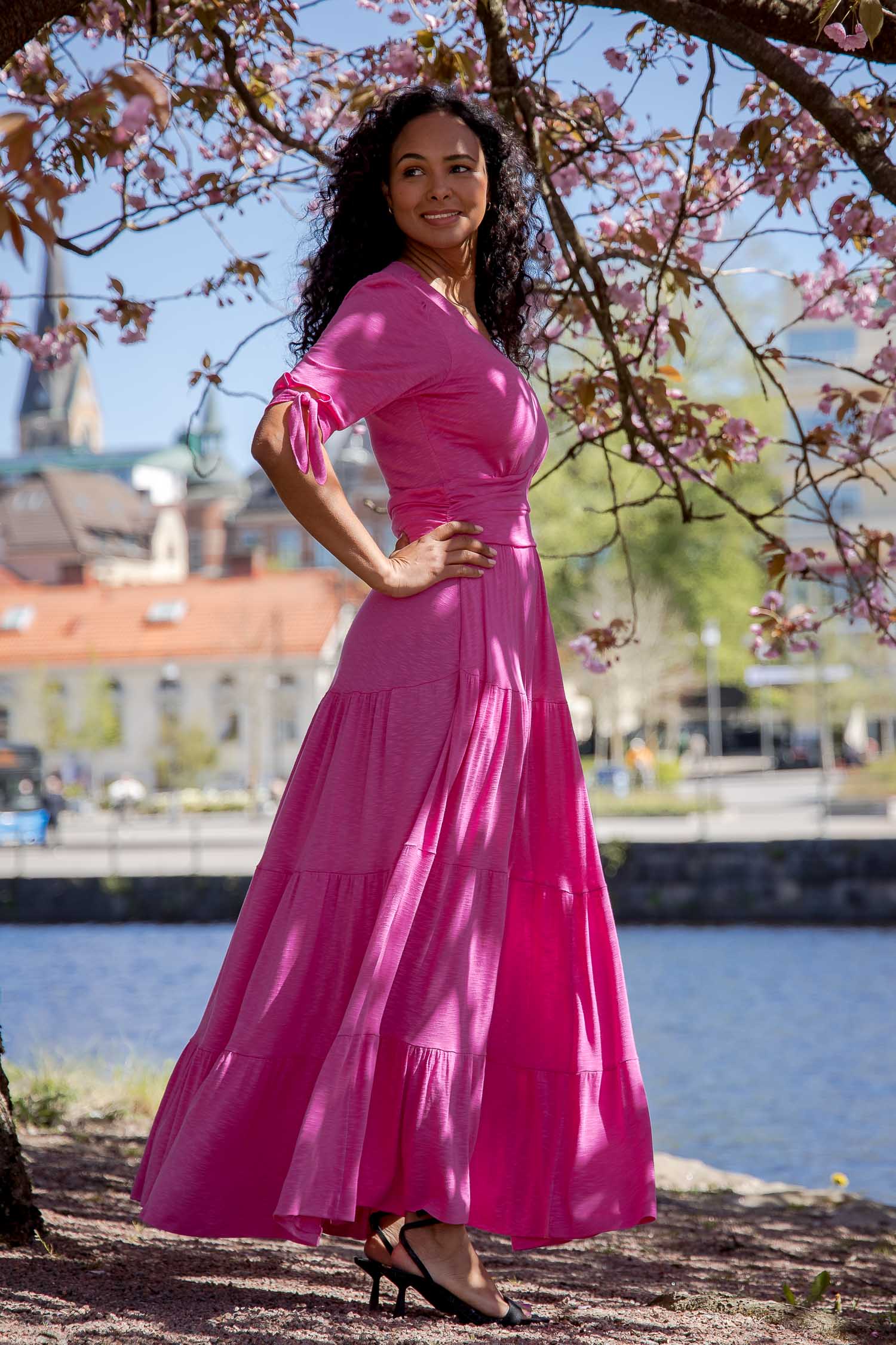 Flowy maxi jersey dress - Cerise Pure Female Flowy maxi jersey dress - Cerise Pure Female