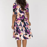 Forever mine collar short jersey dress - Lilac