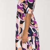 Forever mine collar short jersey dress - Lilac