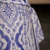 Frill wrap midi jersey dress - Blue