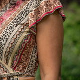 Frill wrap midi jersey dress - Multi paisley