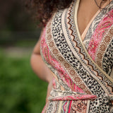Frill wrap midi jersey dress - Multi paisley