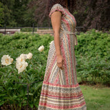 Frill wrap midi jersey dress - Multi paisley