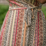 Frill wrap midi jersey dress - Multi paisley