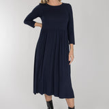 Ideal midi jersey dress - Navy