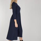 Ideal midi jersey dress - Navy