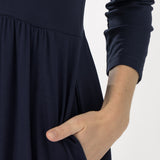 Ideal midi jersey dress - Navy
