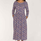 Ideal midi jersey dress - Blue
