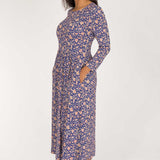 Ideal midi jersey dress - Blue