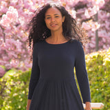 Ideal midi jersey dress - Navy
