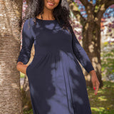 Ideal midi jersey dress - Navy