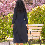 Ideal midi jersey dress - Navy