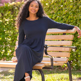 Ideal midi jersey dress - Navy