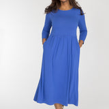 Ideal midi jersey dress - Dazzling Blue