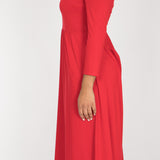 Ideal midi jersey dress - True Red