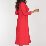 Ideal midi jersey dress - True Red