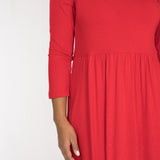 Ideal midi jersey dress - True Red