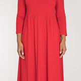 Ideal midi jersey dress - True Red