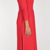 Ideal midi jersey dress - True Red