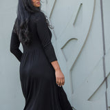 Ideal midi jersey dress - Black