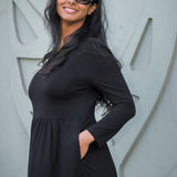 Ideal midi jersey dress - Black