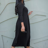 Ideal midi jersey dress - Black