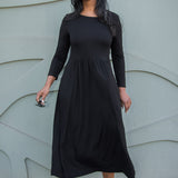 Ideal midi jersey dress - Black