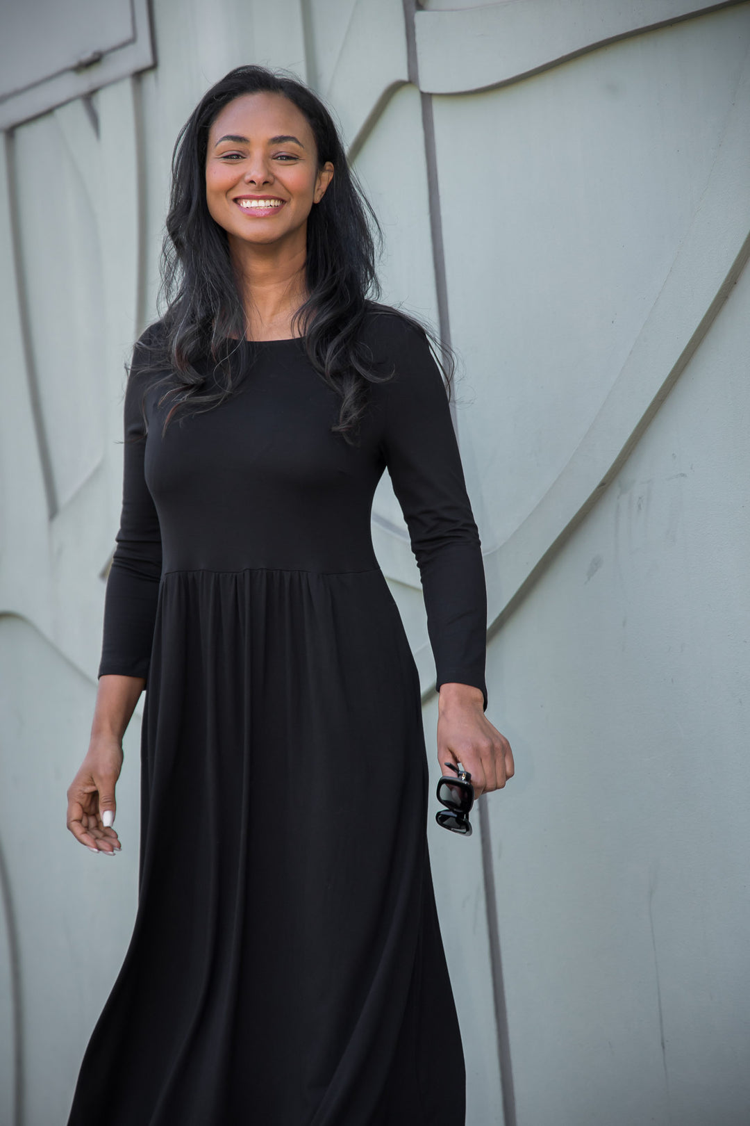 Ideal midi jersey dress - Black